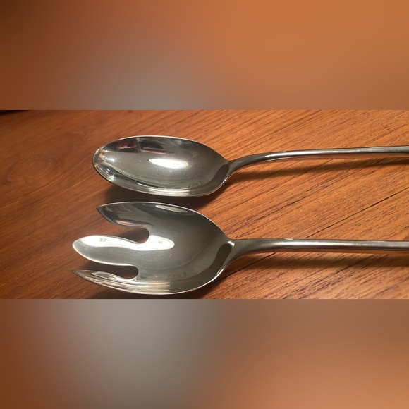 Silver plated 13” serving set. Serving spoon and Fork - Picture 2 of 3